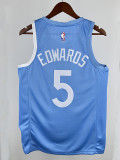 Timberwolves EDWARDS #5 Sky Blue Edition Top Quality Hot Pressing NBA Jersey