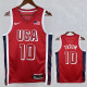 2024 Olympic Game USA TATUM # 10 Red Basketball Jersey