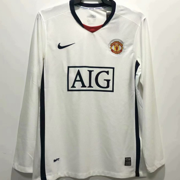 2008/2009 Man Utd Away Long Sleeve Retro Soccer Jersey (长袖)