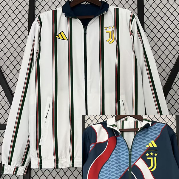 23/24 JUV White & Dark green Double Sided Windbreaker (双面风衣)