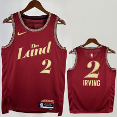 23/24 Cleveland Cavaliers IRVING #2 Red City Edition Top Quality Hot Pressing NBA Jersey