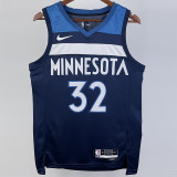 22/23 Timberwolves TOWNS #32 Blue Top Quality Hot Pressing NBA Jersey