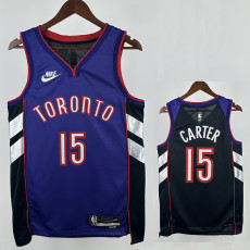 24/25 Raptors CARTER # 15 Blue Retro Top Quality Hot Pressing NBA Jersey