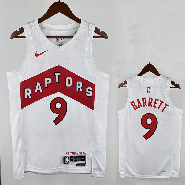 22/23 Raptors Home BARRETTF # 9 White Top Quality Hot Pressing NBA Jersey