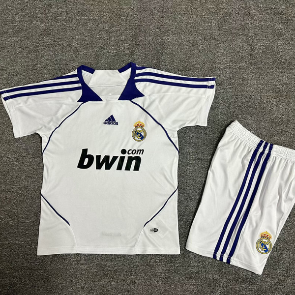 2007/2008  RMA Home Kids Retro Soccer Jersey