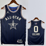 23/24 ALL-STAR LILLARD #0 Blue Top Quality Hot Pressing NBA Jersey