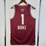 23/24 ALL-STAR BOOKE #1 Red Top Quality Hot Pressing NBA Jersey
