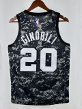 Sa Spurs MANU GINOBILI # 20 Camouflage Top Quality Hot Pressing NBA Jersey