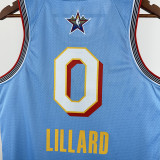 24/25 ALL-STAR LILLARD # 0 Light  Blue Top Quality Hot Pressing NBA Jersey