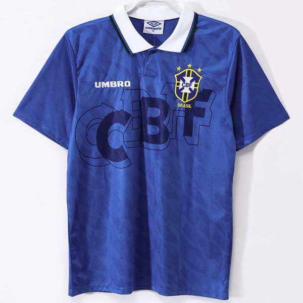 1991-1993 Brazil Away Retro Soccer Jersey