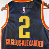 23/24 OKC Thunder GILGEOUS-ALEXANDER #2 Dark Blue City Edition Top Quality Hot Pressing NBA Jersey