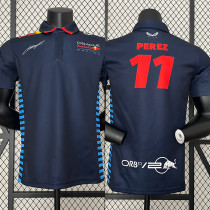 2024 F1 Red Bull #11 Royal Blue Polo Racing Suit (有领11号车)