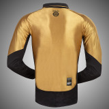 2001/2002 Man Utd 100th Centenary Gold White Two-Sided  Long Sleeve Retro Soccer Jersey