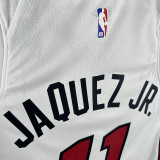 22/23 HEAT JAQUEZ JR. #11 White Top Quality Hot Pressing NBA Jersey (V领）