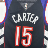 24/25 Raptors CARTER # 15 Blue Retro Top Quality Hot Pressing NBA Jersey