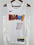 22/23 HEAT JAQUEZ JR. #11 White City Edition Top Quality Hot Pressing NBA Jersey