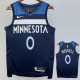 22/23 Timberwolves RUSSELL #0 Blue Top Quality Hot Pressing NBA Jersey