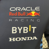2024 F1 Red Bull  Royal Blue Polo Red Racing Suit (翻领、领带广告）