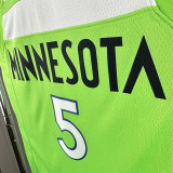 Timberwolves EDWARDS #5 Fluorescent Green Edition Top Quality Hot Pressing NBA Jersey