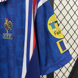 1996 France Home Retro Soccer Jersey(带欧杯臂章）