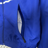 1998 French Retro Blue&White Sided Windbreaker (双面风衣)