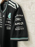 2025 F1 Mercedes Black V Neck Racing Suit(圆领)