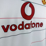 2003/2005 Man Utd Away Long Sleeve Retro Soccer Jersey