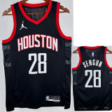 23/24 Rockets SENGUN #28 Black Top Quality Hot Pressing NBA Jersey (Trapeze Edition)飞人版