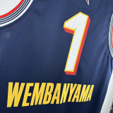 24/25 ALL-STAR WEMBANYAMA #1 Royal Blue Top Quality Hot Pressing NBA Jersey
