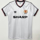 1983 Man Utd Away White Retro Soccer Jersey