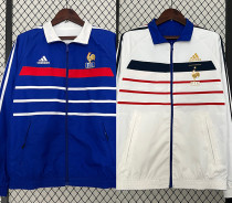 1998 French Retro Blue&White Sided Windbreaker (双面风衣)