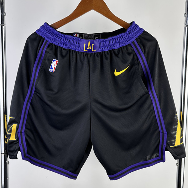 23/24 LAKERS Black City Edition Top Quality NBA Pants