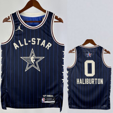 23/24 ALL-STAR HALIBURTON #0 Blue Top Quality Hot Pressing NBA Jersey