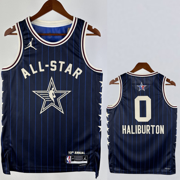 23/24 ALL-STAR HALIBURTON #0 Blue Top Quality Hot Pressing NBA Jersey