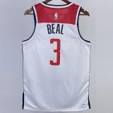 22/23 Wizards BEAL #3 White Top Quality Hot Pressing NBA Jersey