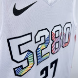24/25 Nuggets MYRRAR #27 White City Edition Top Quality Hot Pressing NBA Jersey