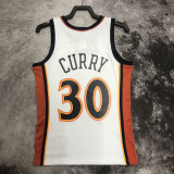 2009/2010 WARRIORS CURRY #30 White Retro Top Quality Hot Pressing NBA Jersey