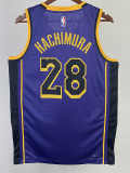 22/23 LAKERS HACHIMURA #28 Purple Top Quality Hot Pressing NBA Jersey (Trapeze Edition)