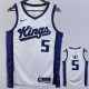 23/24 Kings FOX #5 White Top Quality Hot Pressing NBA Jersey