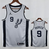 20/21 Sa Spurs PARKER # 9 Grey Flying Man Edition Top Quality Hot Pressing NBA Jersey(飞人）