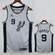 20/21 Sa Spurs PARKER # 9 Grey Flying Man Edition Top Quality Hot Pressing NBA Jersey(飞人）