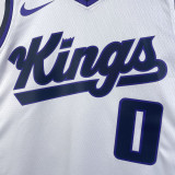 23/24 Kings MONK #0 White Top Quality Hot Pressing NBA Jersey