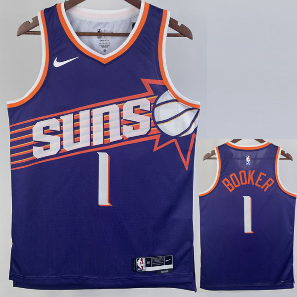23/24 SUNS BOOKER #1 Purple Top Quality Hot Pressing NBA Jersey