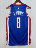 24/25  KINGS LAVINT # 8 Blue City Edition  Top Quality Hot Pressing  Retro NBA Jersey