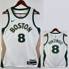 23/24 CELTICS PORZINGIS #8 White City Edition Home Top Quality Hot Pressing NBA Jersey