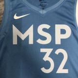 2019/2020 Timberwolves TOWNS #32 Sky Blue Retro Top Quality Hot Pressing NBA Jersey