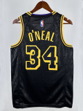 Lakers O'NEILL # 34 Black Snake Pattern Top Quality Hot Pressing NBA Jersey
