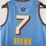 24/25 ALL-STAR BROWN # 7 Light  Blue Top Quality Hot Pressing NBA Jersey