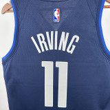 Dallas Mavericks LRVING #11 Royal Blue （Snow Mountain） Top Quality Hot Pressing NBA Jersey（雪山V领）