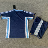 1998  Argentina Away Kids Retro Soccer Jersey